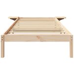 vidaXL Cadre de lit avec tables de chevet Marron Marron
