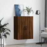 vidaXL Armoire murale chêne marron 69 5x34x90 cm