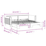 vidaXL Lit de jour avec lit gigogne rose 90x200 cm velours