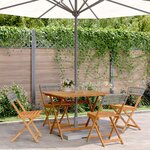 vidaXL Ensemble à manger de jardin 5 Pièces résine tressée et bois massif