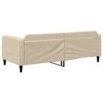 vidaXL Lit de repos sans matelas crème 90x200 cm tissu