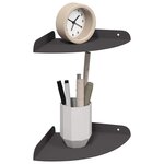 vidaXL Étagère flottante avec étagère 2 Pièces Noir 18 x 18 x 2 cm
