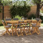 vidaXL Chaises de bistrot d'extérieur 8 Pièces Gris foncé 40 x 53 x 80 cm