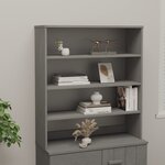 vidaXL Dessus de buffet HAMAR Gris clair 90x30x100 cm Bois de pin