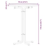 vidaXL Table à manger blanc Ø70x110 cm bois d'ingénierie et acier