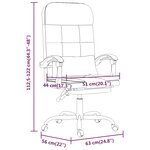 vidaXL Fauteuil de massage inclinable de bureau Gris Similicuir
