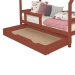 Tiroir de lit 90 x 190 BUDDY - rouge brique