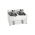 Friteuse professionnelle à poser double imbiss ii - 2 x 8 litres - bartscher -  - acier 580x410mm