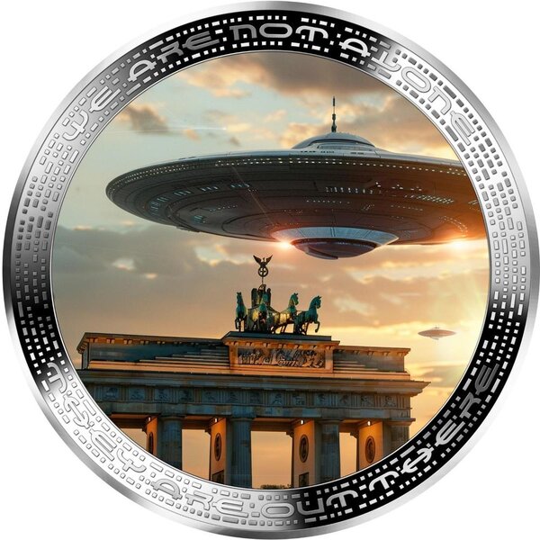 Pièce de monnaie en Argent 2000 Francs g 62.2 (2 oz) Millésime 2025 We Are Not Alone UFO ABOVE BERLIN