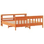 vidaXL Cadre de lit sans matelas cire marron 180x200cm bois pin massif