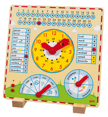 Horloge et calendrier Apprendre l'heure et se repérer dans le temps - Goki