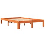 vidaXL Lit bibliothèque sans matelas cire marron 120x200 cm pin massif