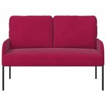 vidaXL Canapés avec coussin Bordeaux 115 x 56 x 80 cm Contreplaqué