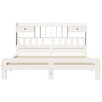 vidaXL Lit bibliothèque sans matelas blanc 180x200 cm bois pin massif