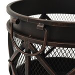 Vidaxl foyer rustique avec tisonnier φ42x54 cm acier