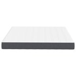 vidaXL Matelas de Lit avec matelas Gris 180 x 200 cm tissu