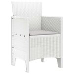 vidaXL Chaise de jardin 2 Pièces Blanc 53 x 49 x 85 cm Polypropylène