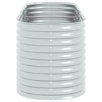 vidaXL Lit surélevé de jardin 240x80x81 cm Acier galvanisé Argenté