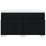vidaXL Sommier à lattes de lit avec matelas noir 120x190 cm tissu