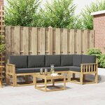 vidaXL Ensemble de canapés d'extérieur 6 Pièces Blanc et anthracite