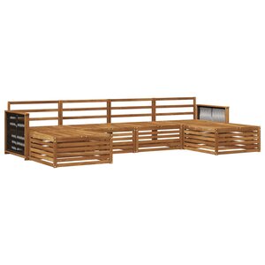 vidaXL Ensemble de canapés d'extérieur 6 pc Bois d'Acacia Massif