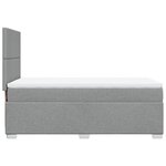 vidaXL Sommier à lattes de lit avec matelas Gris clair 100x200cm Tissu
