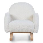 Childhome chaise à bascule pour enfants peluche blanc cassé