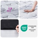 vidaXL Matelas à ressorts ensachés moyen plus 100x200 cm