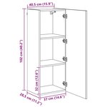 vidaXL Meuble TV mural Chêne noir 40 5 x 30 x 102 cm Bois d'ingénierie