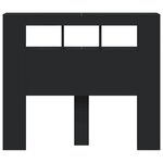 vidaXL Tête de lit à LED noir 120x18 5x103 5 cm bois d'ingénierie