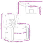 vidaXL Fauteuil inclinable Gris foncé Tissu