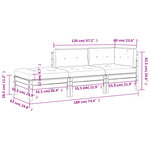 vidaXL Canapé de jardin avec coussins et repose-pied 3 places
