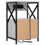 vidaXL Cabinet de chevet avec tiroir 2 Pièces Sonoma gris 40 x 31 x 60 cm