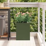 vidaXL Cache-pot de jardin Vert olive 32 x 32 x 40 cm