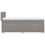vidaXL Sommier à lattes de lit avec matelas Taupe 80x200 cm Tissu
