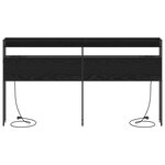 vidaXL Tête de lit de rangement Chêne noir 200 cm Bois d'ingénierie