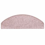 vidaXL Tapis d'escalier 30 pièces 65 x 21 x 4 cm Rose clair Demi-rond Grand