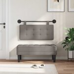 vidaXL Tête de lit suspendue Taupe tissu
