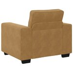 vidaXL Ensemble de canapés 3 Pièces avec coussins Marron Velours