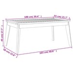 vidaXL Table à manger de jardin 100x55x45 cm bois massif d'acacia