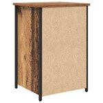 vidaXL Table en vieux bois Vieux bois MDF  Panneau de particules  Métal