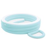 INTEX Flotteur Lounge de Piscine avec Auvent Bleu Clair et Blanc