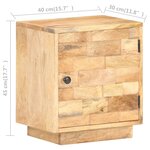 vidaXL Table de chevet 40x30x45 cm Bois de manguier solide