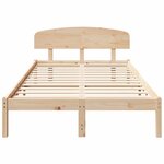 vidaXL Cadre de lit Marron 140 x 190 cm Bois de pin massif