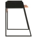 vidaXL Bureau Noir et marron 90x60x88 cm