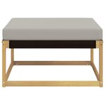 vidaXL Pouf d'Extérieur Bois d'acacia massif et Textilène Blanc