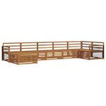 vidaXL Ensemble de canapés d'extérieur 7 Pièces Naturel
