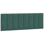 vidaXL Coussin de tête de lit vert foncé 120 cm velours