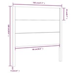 vidaXL Tête de lit 106x4x100 cm Bois massif de pin