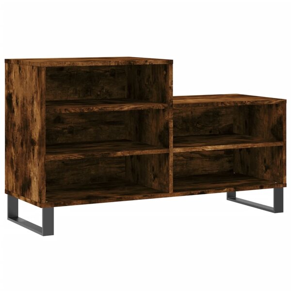 vidaXL Armoire à chaussures Chêne fumé 102x36x60 cm Bois d'ingénierie